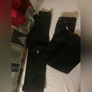 BOYS SIZE 7 BLACK PANTS